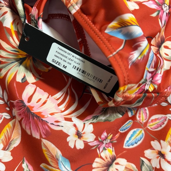 👙Nicole Miller Red Floral Bikini 3 pieces - Picture 5 of 5